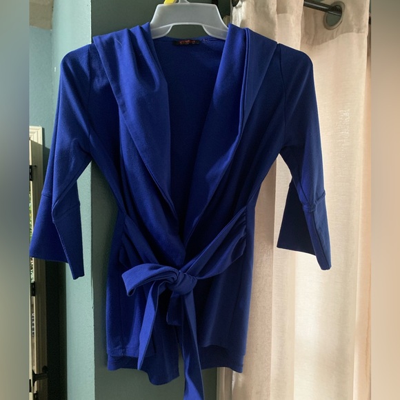 Blue wrap sweater - Picture 1 of 5